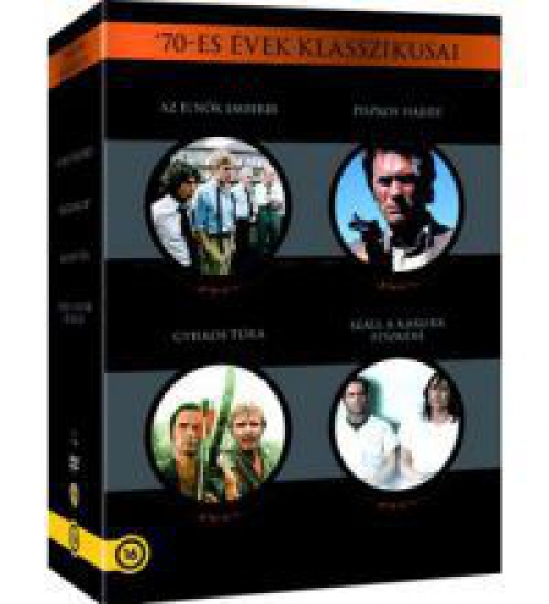 A 70-es évek klasszikusai gyűjtemény (4 DVD) *A elnök emberei, Piszkos Harry, Gyilkos túra, Száll a kakukk fészkére* 