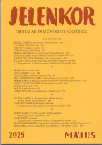 Jelenkor - Irodalmi és művészeti folyóirat - 2025. május