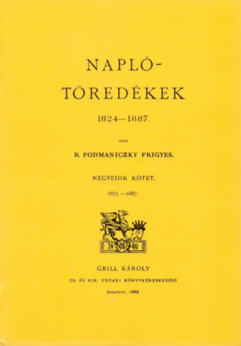 Naplótöredékek 1824-1886. IV. 1875-1887