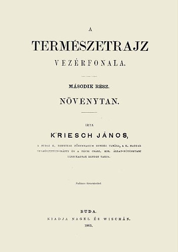 A természetrajz vezérfonala II. Növénytan