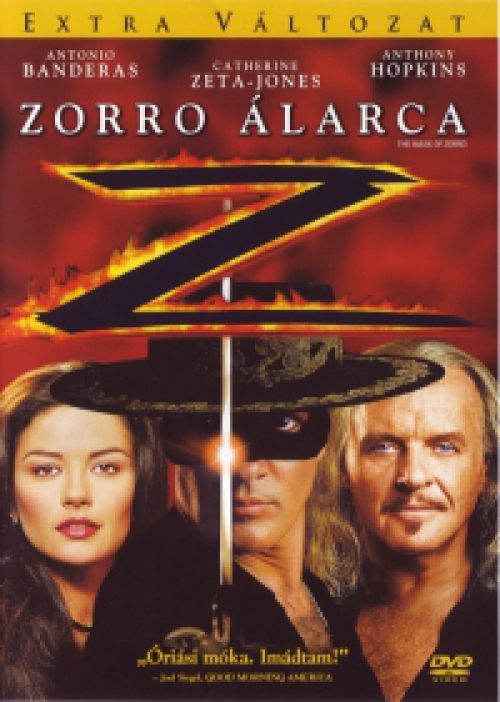 Zorro álarca (DVD) *Szinkronizált - Antonio Banderas - Anthony Hopkins* *Extra változat - Antikvár - Kiváló állapotú*