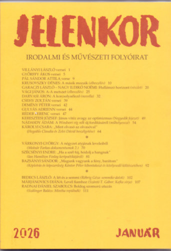 Jelenkor - Irodalmi és művészeti folyóirat - 2026. január