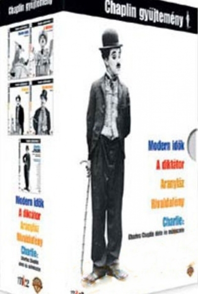 Chaplin gyűjtemény - Modern idők, A diktátor, Aranyláz, Nagyvárosi fények, Charlie: Charles Chaplin élete és művészete (9 DVD) *Antikvár - Kiváló állapotú*