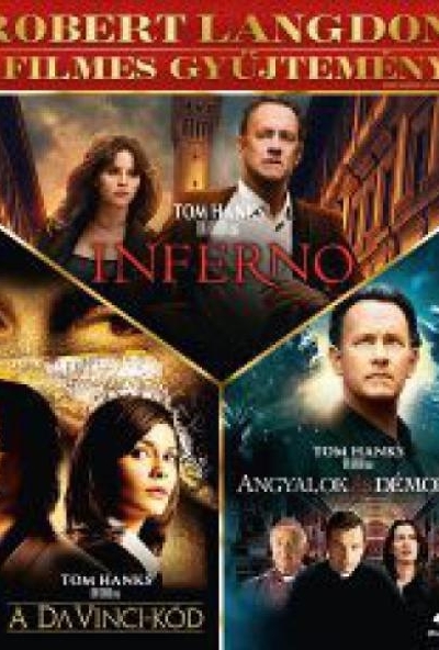Robert Langdon 3 filmes gyűjtemény (3 Blu-ray) *Magyar kiadás - Antikvár - Kiváló állapotú*