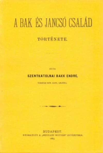 A Bak és Jancsó család története