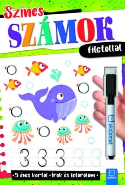 Színes számok filctollal - Írok és letörlöm - 5 éves kortól