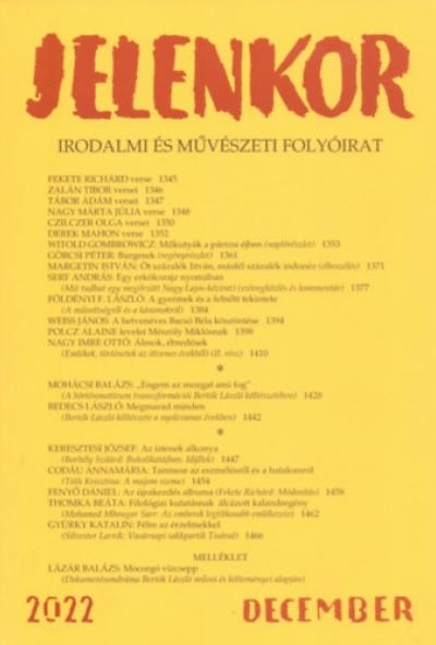 Jelenkor - Irodalmi és művészeti folyóirat - 2022. december