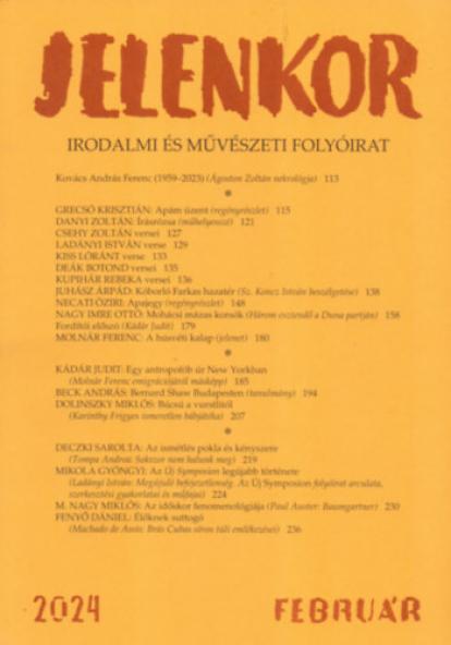 Jelenkor - Irodalmi és művészeti folyóirat - 2024. február