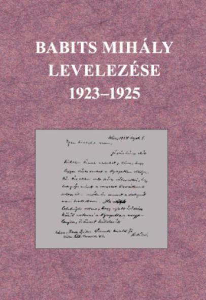 Babits Mihály levelezése 1923-1925