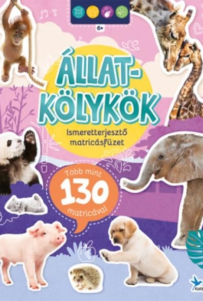 Ismeretterjesztő matricásfüzet - Állatkölykök