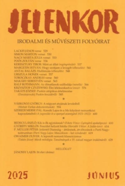 Jelenkor - Irodalmi és művészeti folyóirat - 2025. június