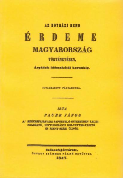 Az egyházi rend érdeme Magyarország történetében, Árpádok időszakától korunkig