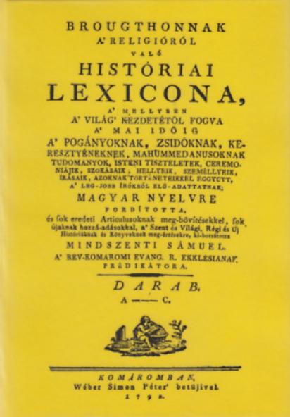 Brougthonnak a religióról való históriai lexicona I. - (A-C.)