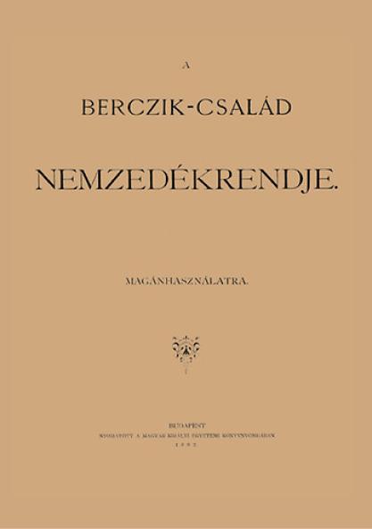 A Berczik-család nemzedékrendje magánhasználatra