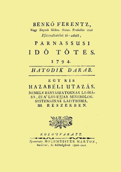 Esztendőnként ki-adott parnassusi időtöltés 1794