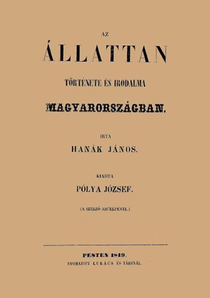 Az állattan története és irodalma Magyarországban