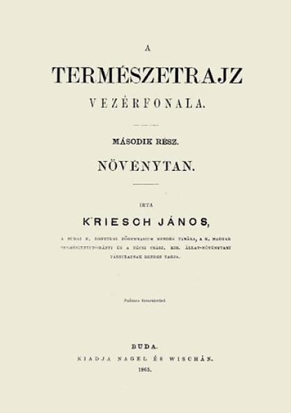 A természetrajz vezérfonala II. Növénytan