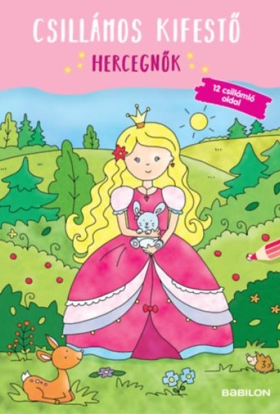 Csillámos kifestő - Hercegnők