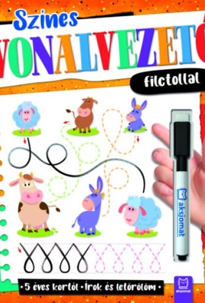 Színes vonalvezető filctollal