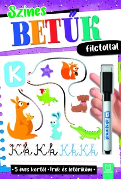 Színes betűk filctollal