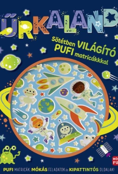 Űrkaland - Sötétben világító pufi matricákkal