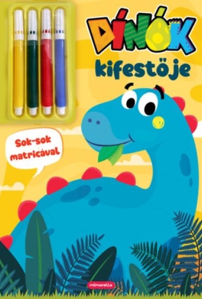 Dínók kifestője - ajándék filctollakkal és matricákkal