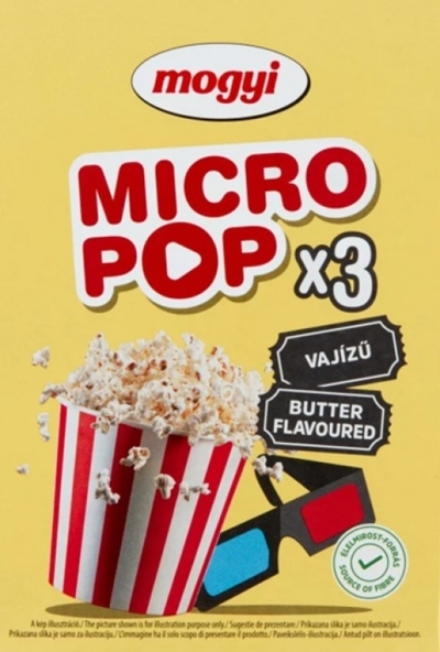 Mogyi - Micro Pop, vajízű pattogtatni való kukorica 3 x 100 g (300 g) 