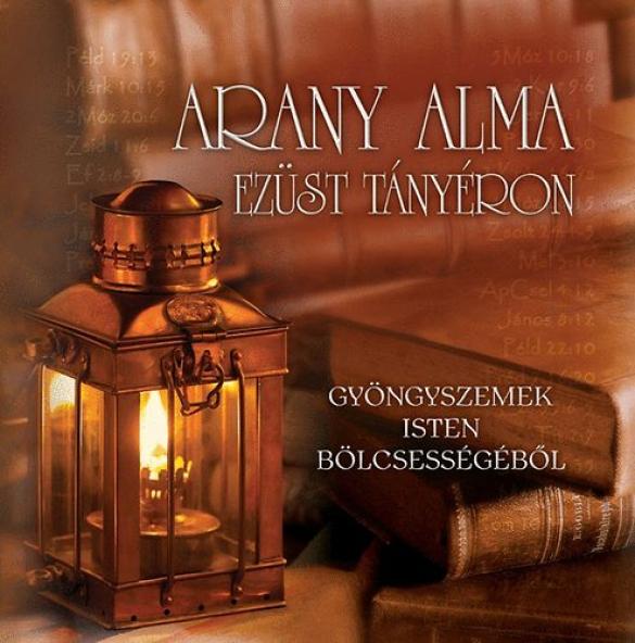 Arany alma ezüst tányéron