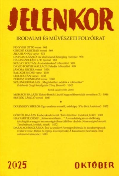 Jelenkor - Irodalmi és művészeti folyóirat - 2025. október