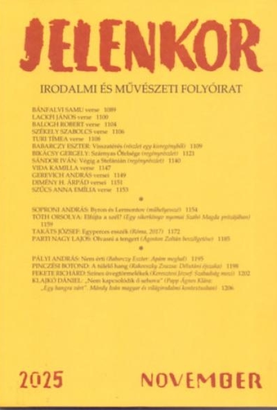 Jelenkor - Irodalmi és művészeti folyóirat - 2025. november