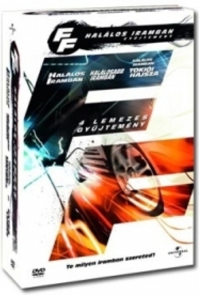 Halálos iramban  1-4. *Díszdobozos - Szinkronizált* (4 DVD)  *Antikvár-Kiváló állapotú*